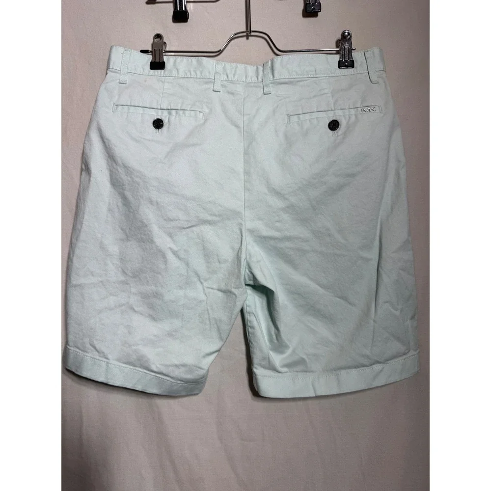 Michael Kors Mens Mint Green Chino Shorts Size 30 Stretch Cotton Twill Casual